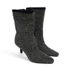 Elegant Black and Silver Women's Boots Steve Madden  size 8